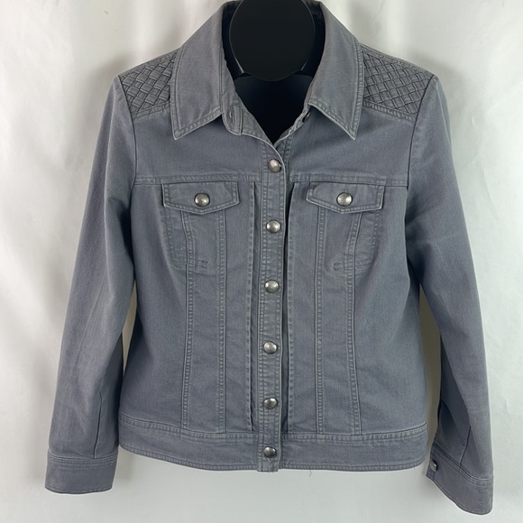 Tribal Jeans Jackets & Blazers - Tribal Jeans Womens Jean Jacket Denim Woven Shoulder Collar Pockets size